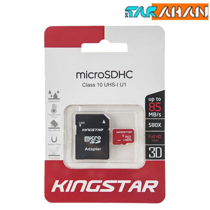 کارت حافظه Kingstar UHS-I U1 Class 10 85MBps microSDHC 16GB Kingstar UHS-I U1 Class 10 85MBps microSDHC With Adapter 16GB